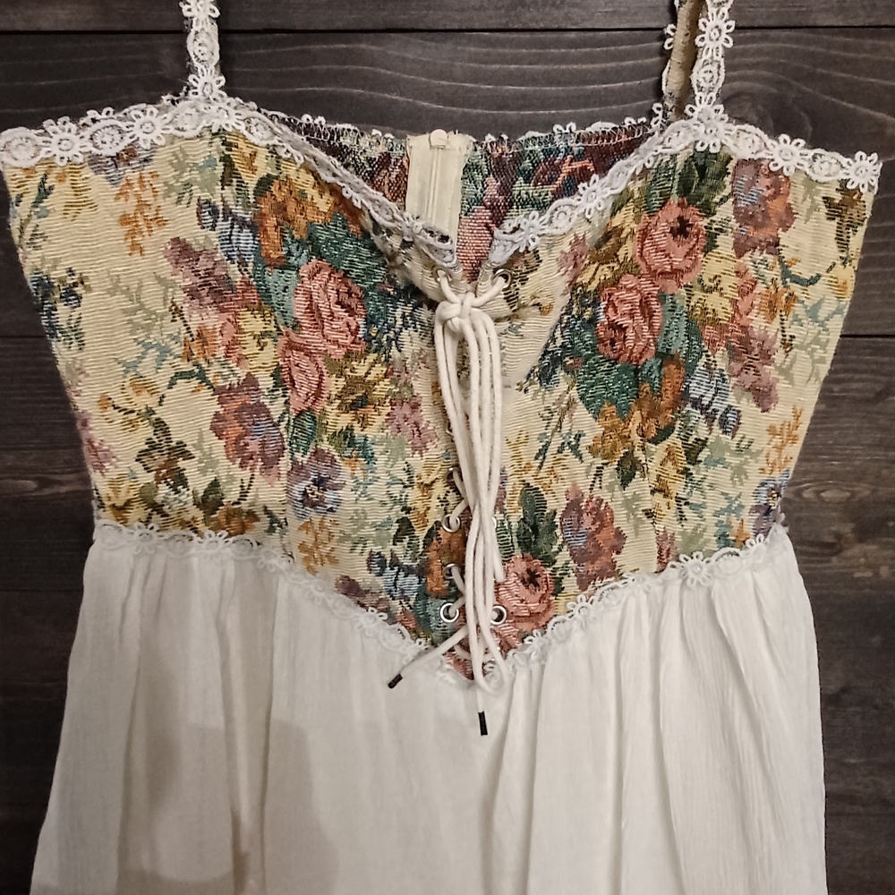 Cider Lace-Up Top with Multicolor Accents